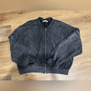 Project Social T New In Town Zip Front Washed Jacket M